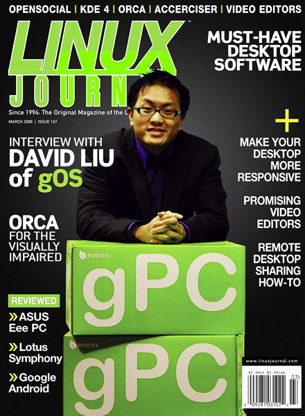 Linux Journal, March 2008 Issue Editors Of Linux Journal Magazine