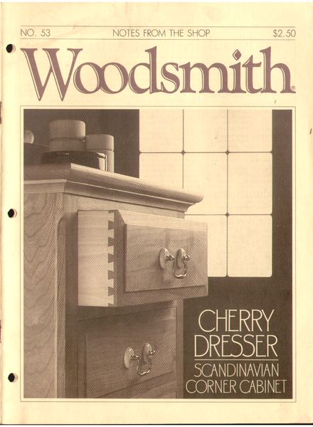 WoodSmith Issue 53, Oct 1987 – Cherry Dresser