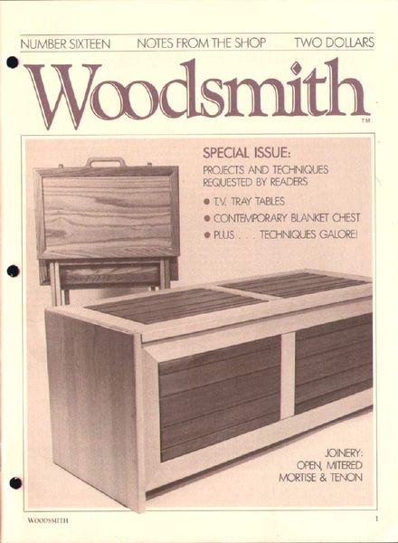 WoodSmith Issue 16, July 1981 – Contemporary Blanket Chest