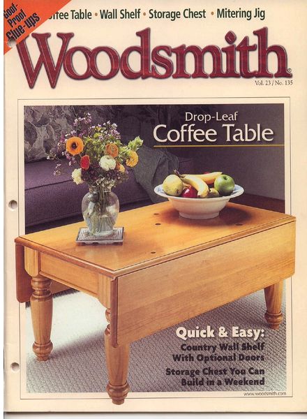 WoodSmith Issue 135, June 2001 – Drop Leaf Coffee Table