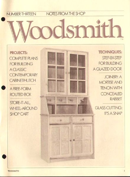 WoodSmith Issue 13, Jan 1981 – Contemporary Cabinet Hutch