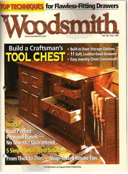WoodSmith Issue 168, Dec-Jan 2006 – Build A Craftsman Tool Chest
