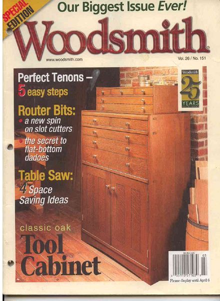 WoodSmith Issue 151, Feb-Mar 2004 – Classic Oak Tool Cabinet