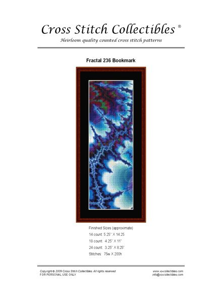 Cross Stitch Collectibles (Fractal Bookmark) 236