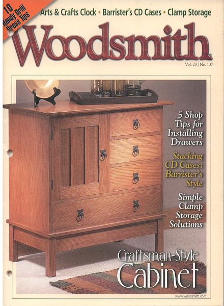 WoodSmith Issue 137, Oct 2001 Craftsman Style Cabinet