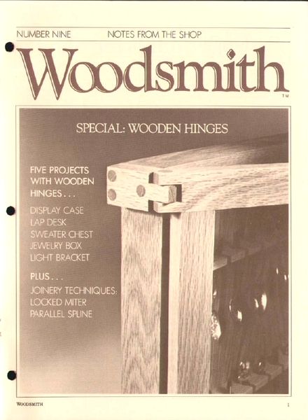 WoodSmith Issue 09, May 1980 – Wooden Hinges