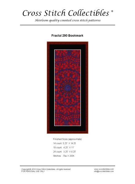 Cross Stitch Collectibles (Fractal Bookmark) 290