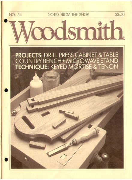 WoodSmith Issue 54, Dec 1987 – Drill Press Cabinet and Table