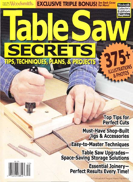 ShopNotes Table Saw Secrets – Tips, Techniques, Plans & Projects