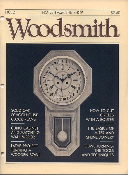 WoodSmith Issue 21, May 1982 – Schoolhouse Clock plans