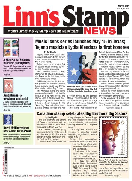 Linn’s Stamp News – May 13, 2013