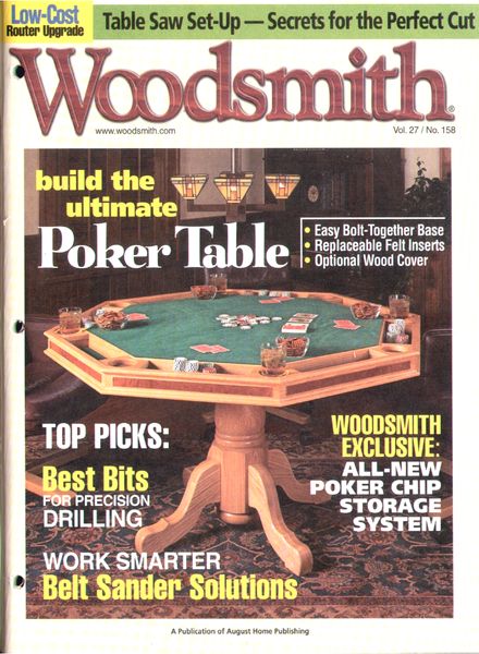 WoodSmith Issue 158, Apr-May 2005 – Poker Table