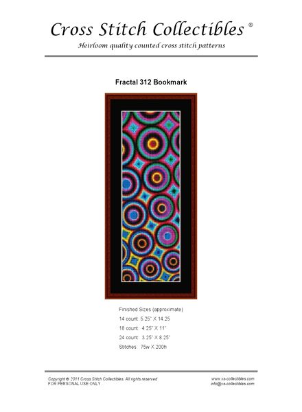 Cross Stitch Collectibles (Fractal Bookmark) 312
