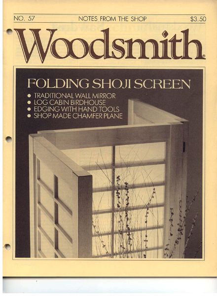 WoodSmith Issue 57, June 1988 – Folding Shoji Screen