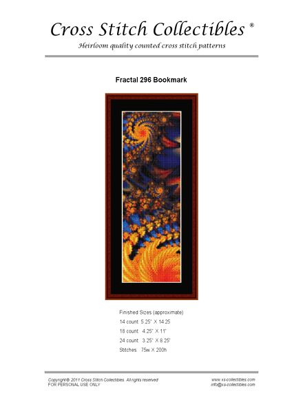 Cross Stitch Collectibles (Fractal Bookmark) 296