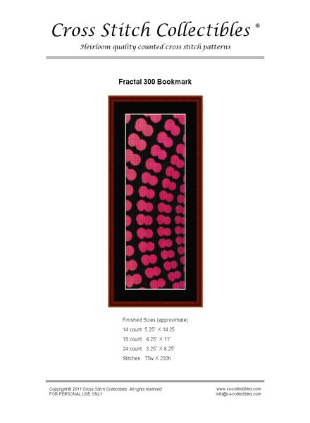 Cross Stitch Collectibles (Fractal Bookmark) 300