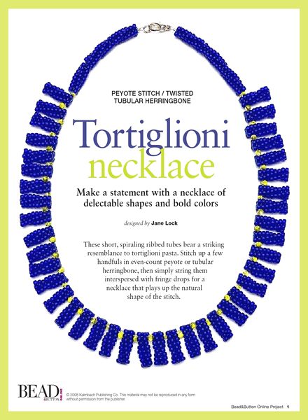 Bead & Button – Tortiglioni necklace