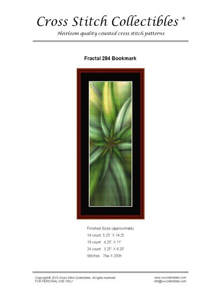 Cross Stitch Collectibles (Fractal Bookmark) 284