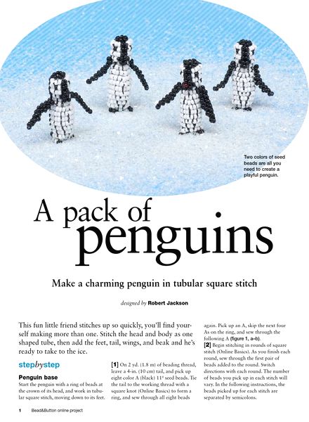 Bead & Button – A pack of penguins