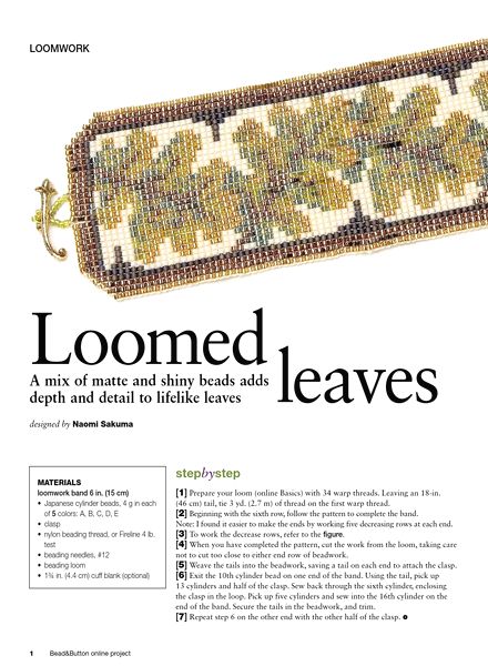Bead & Button – Loomed leaves