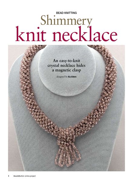 Bead & Button – Shimmery knit necklace