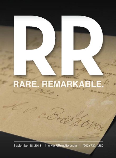 RR Auction’s – September 2013 Rare Manuscript