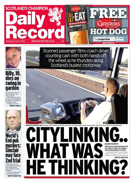 Daily Record – Wednesday, 16 April 2014