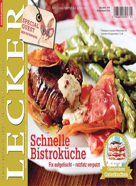 Lecker Rezepte und Deko-Ideen Magazin Mai N 05, 2014