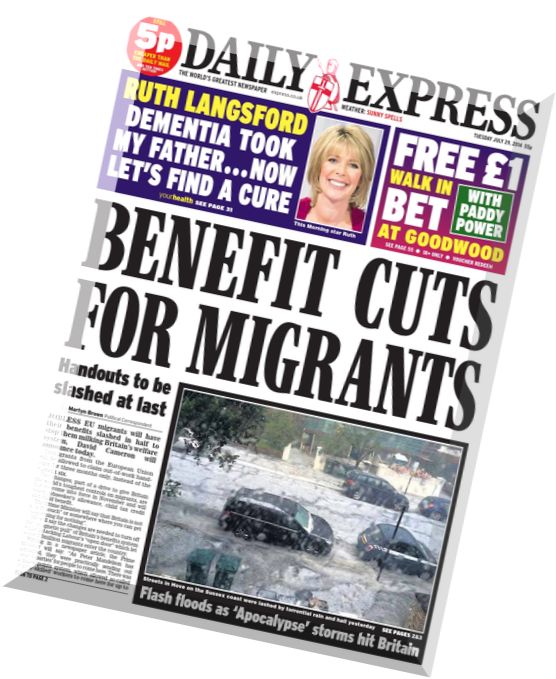 Daily Express – Tuesday, 29 July 2014