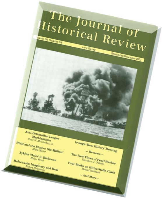 The Journal Of Historical Review 2001 09-12