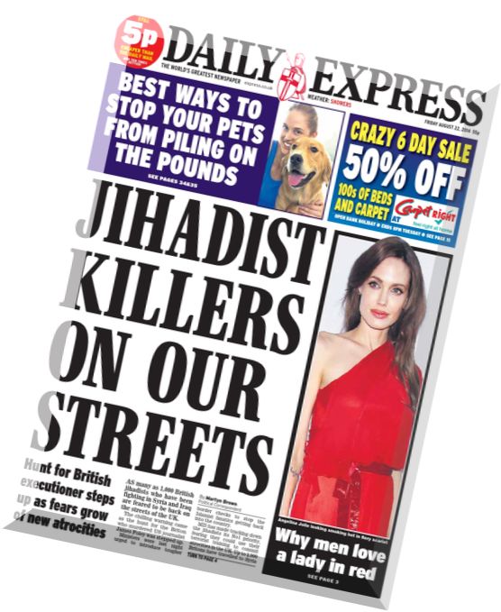 Daily Express – Friday, 22 August 2014