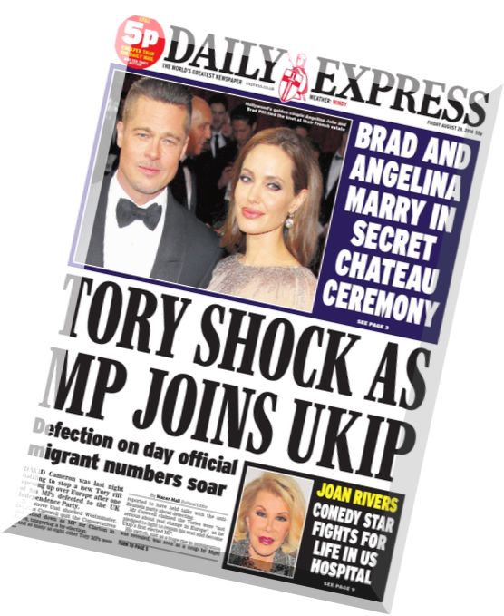 Daily Express – Friday, 29 August 2014