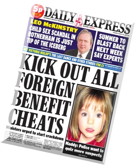 Daily Express – Thursday, 28 August 2014