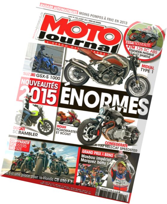 Moto Journal N 2109 – 21 au 27 Aout 2014