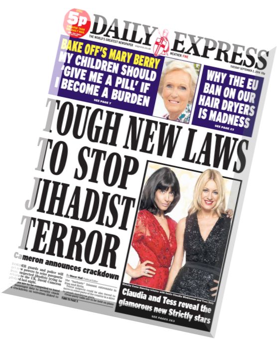 Daily Express – Tuesday, 02 September 2014