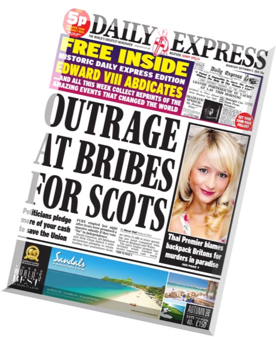 Daily Express – Wednesday, 17 September 2014