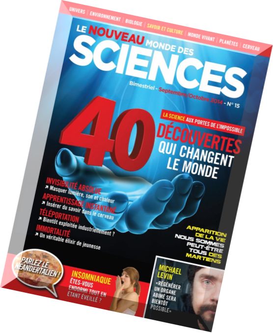 Le Monde des Sciences N 15 – Septembre-Octobre 2014