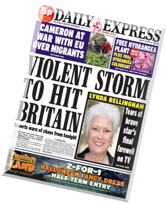 Daily Express – Monday, 20 October 2014