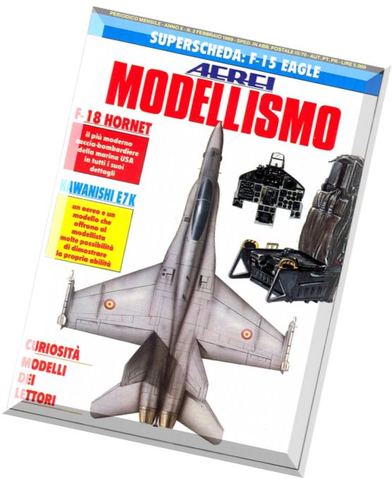 Aerei Modellismo – 1989-02 – F-18, F-15, E7K