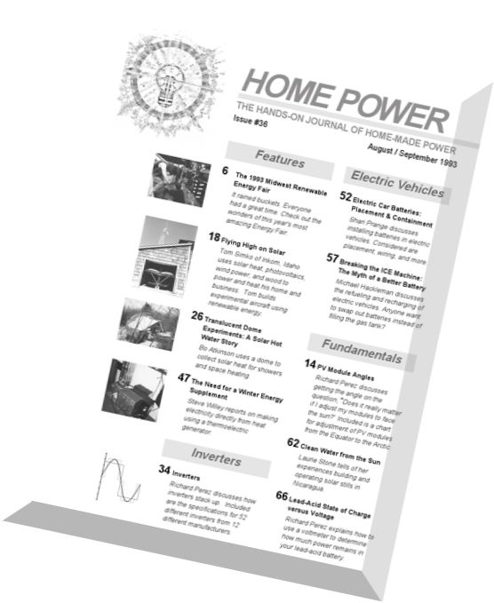 Home Power Magazine – Issue 036 – 1993-08-09