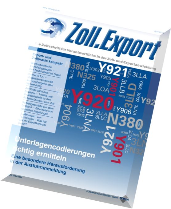 Zoll.Export – April 2013