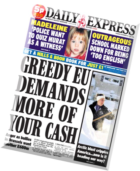 Daily Express – Thursday, 20 November 2014