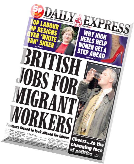 Daily Express – Friday, 21 November 2014