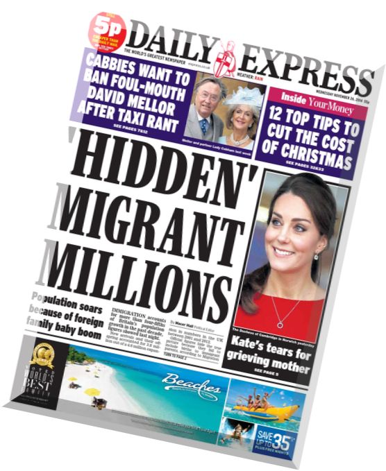 Daily Express – Wednesday, 26 November 2014
