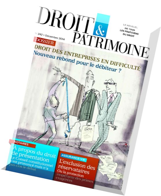 Droit & Patrimoine N 242 – Decembre 2014