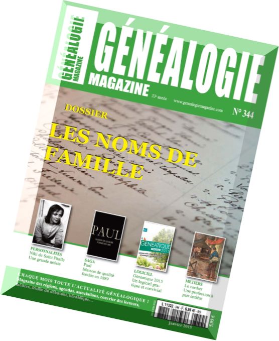 Genealogie N 344 – Janvier 2015