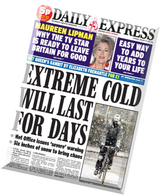 Daily Express – Thursday, 29 January 2015