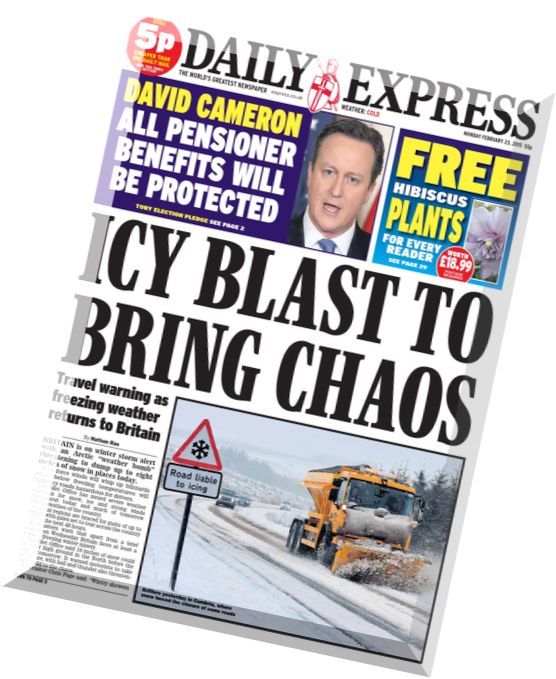Daily Express – Monday, 23 February 2015