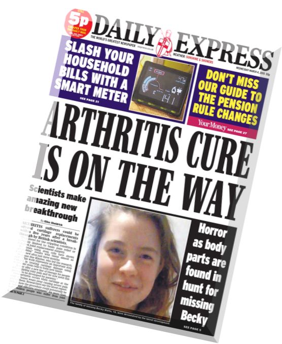 Daily Express – Wednesday, 4 March 2015