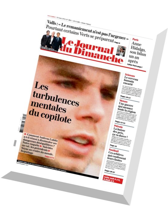 Le Journal du Dimanche N 3559 – 29 Mars 2015